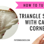 How to start knitting triangle shawl with twisted trim cable edging