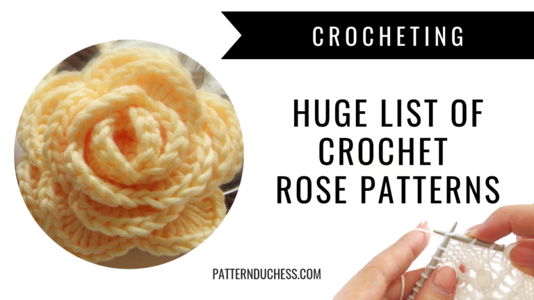 Read more about the article 50+ Crochet rose patterns