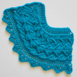 How to knit Diamond of the Island lace edging corner