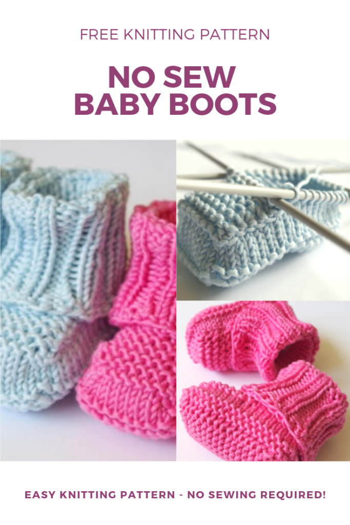 No sew knitted baby booties pattern - Knitting Blog Pattern Duchess