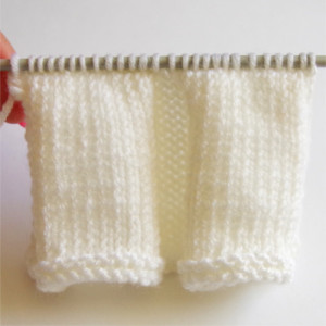 knitted box pleats tutorial