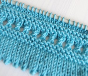 how to knit eyelet lace