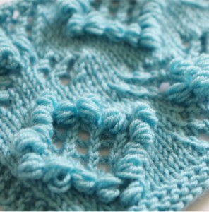 Estonian lace knitting pattern with nupps