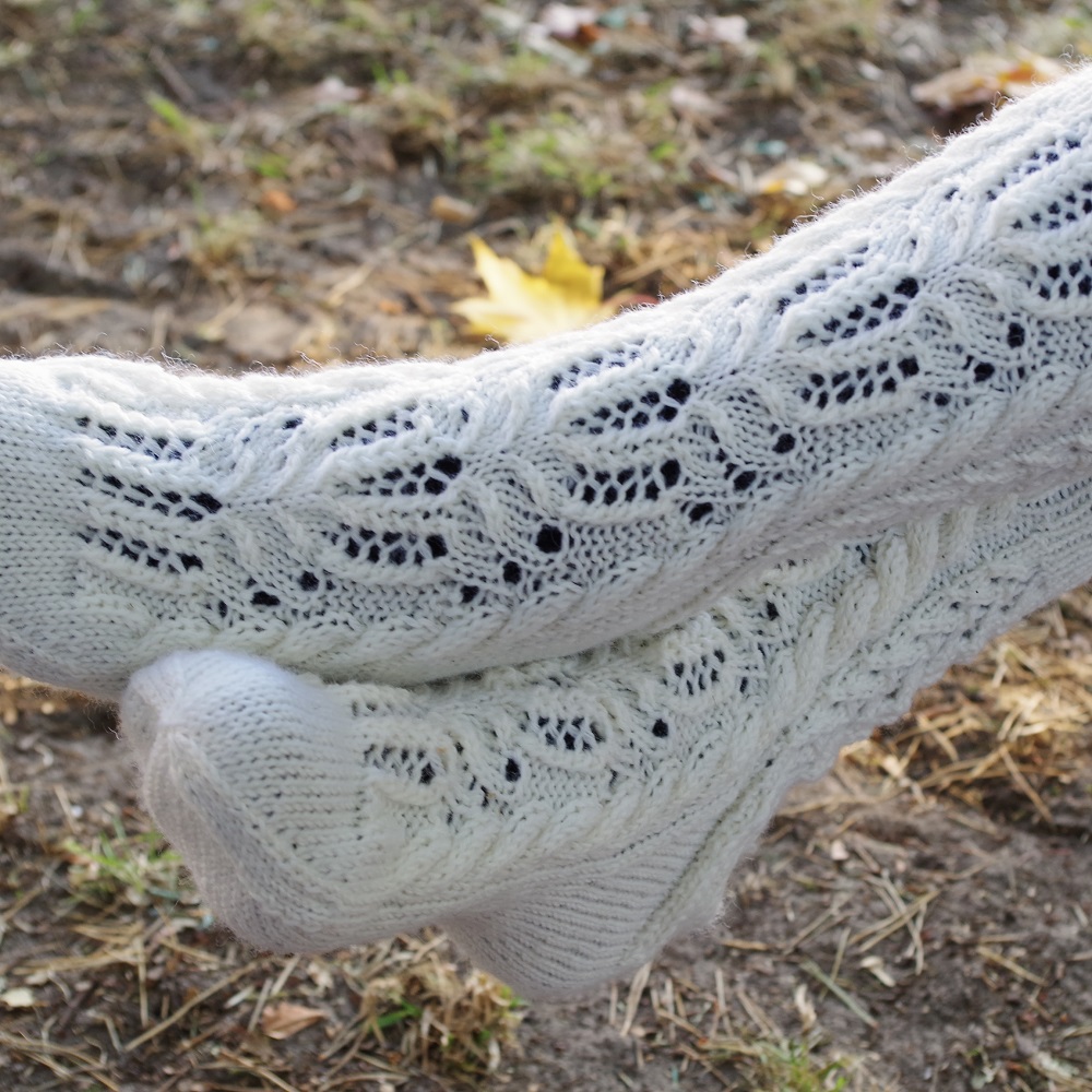 Free Lace Sock Knitting Pattern with Beautiful Lace Detail