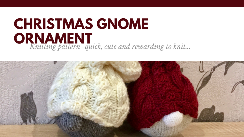 knit christmas gnome bauble ornament