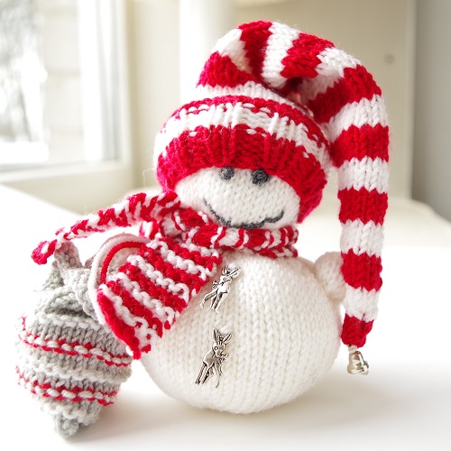 knit snowman ornament
