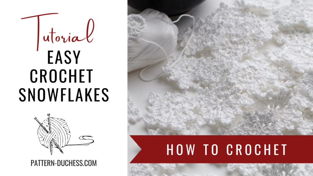 simple crochet snowflake tutorial crochet with me