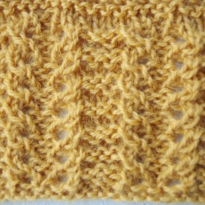 Lacy knitting pattern for unusual ribbing