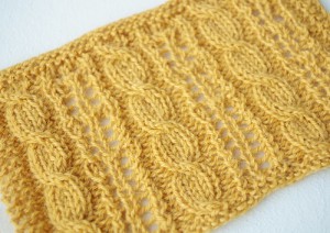 Knit lace and cable stitch pattern - year unknown