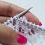 fixing mistakes in lace knitting - k2tog step 3