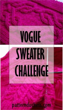 Vogue sweater challenge from pattern duchess