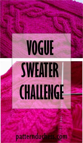 Vogue sweater challenge from pattern duchess