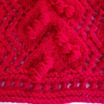 lower edge of the knit cowl