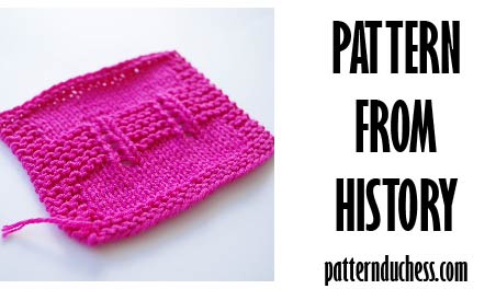 Pattern from history Garter Blocks knitting pattern from 1961