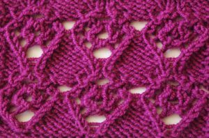 Purple heart knit stitch pattern