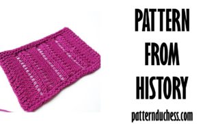 pattern from history Lacy Division knitting pattern cover page