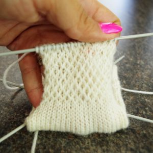 Knitting the heel flap for socks