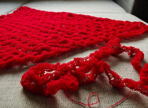 Big Project Monday – Triangular Estonian Shawl #3