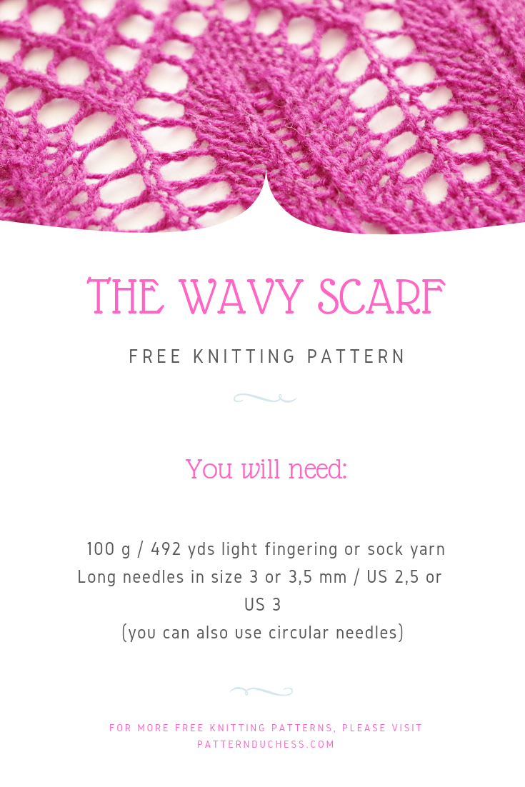 Suitable for beginning lace knitters, the Wavy scarf is much easier to knit than you might think. While this Estonian lace pattern might feel complicated you will be surprised.