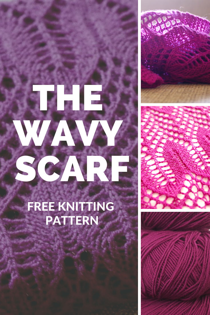 Free Lace Knitting Pattern The Wavy Scarf Knitting Blog