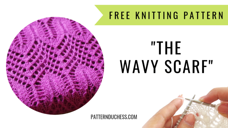 Read more about the article Free lace knitting pattern “The Wavy Scarf”