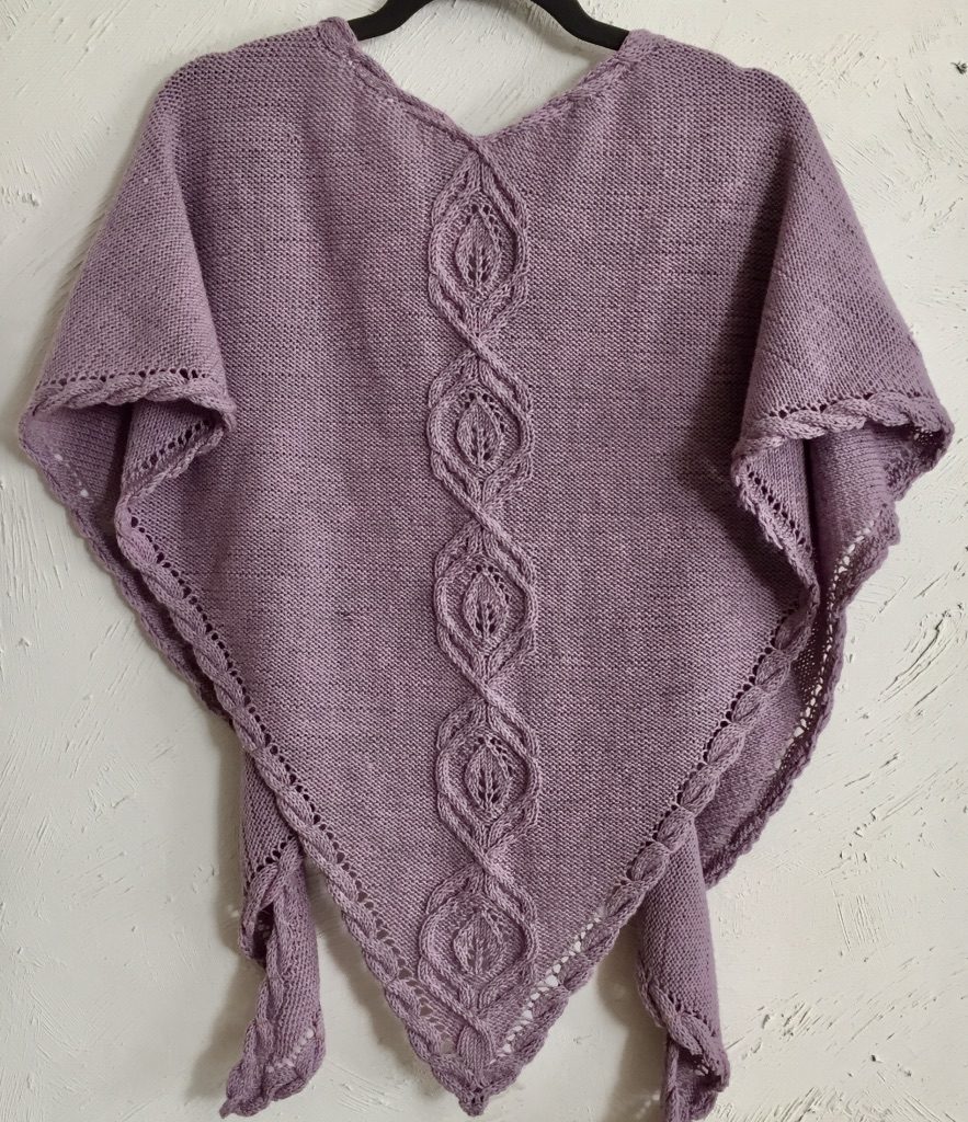 unique cabled shawl knitting pattern