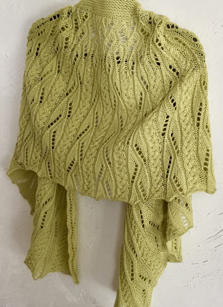 lace and cable knitting pattern