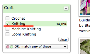 How to search knitting patterns on Ravelry Step 4