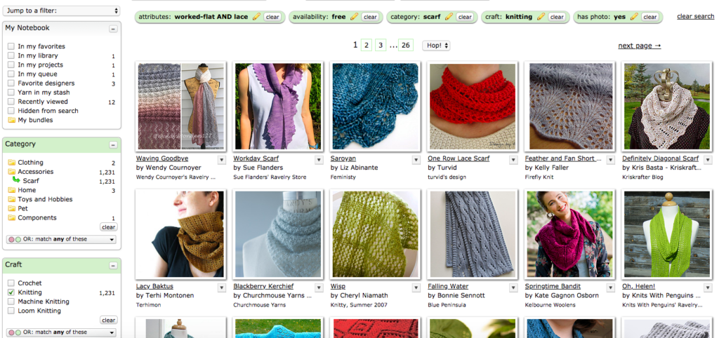 How to search knitting patterns on Ravelry Step 8