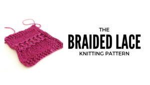 Braided lace knitting stitch pattern