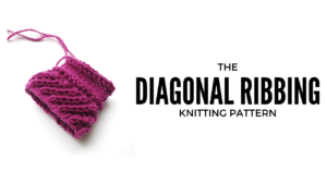 Diagonal ribbing knitting stitch pattern