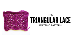 Triangular lace knit stitch pattern by pattern duchess