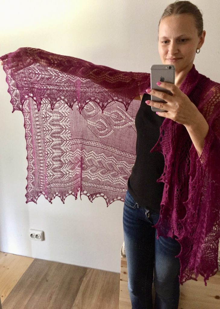 Knit-a-long Estonian lace shawl 2018
