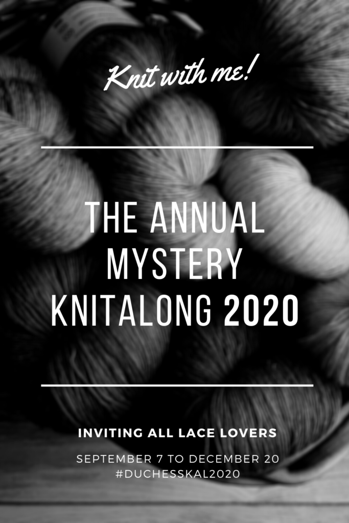 Annual mystery lace knitting knitalong 2020