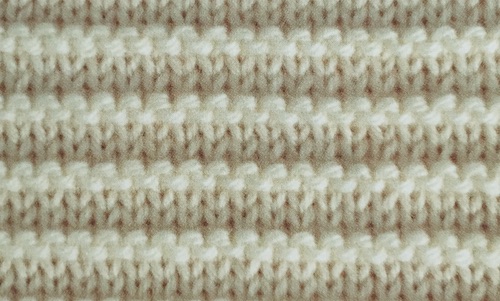 stockinette stitch with garter ridge