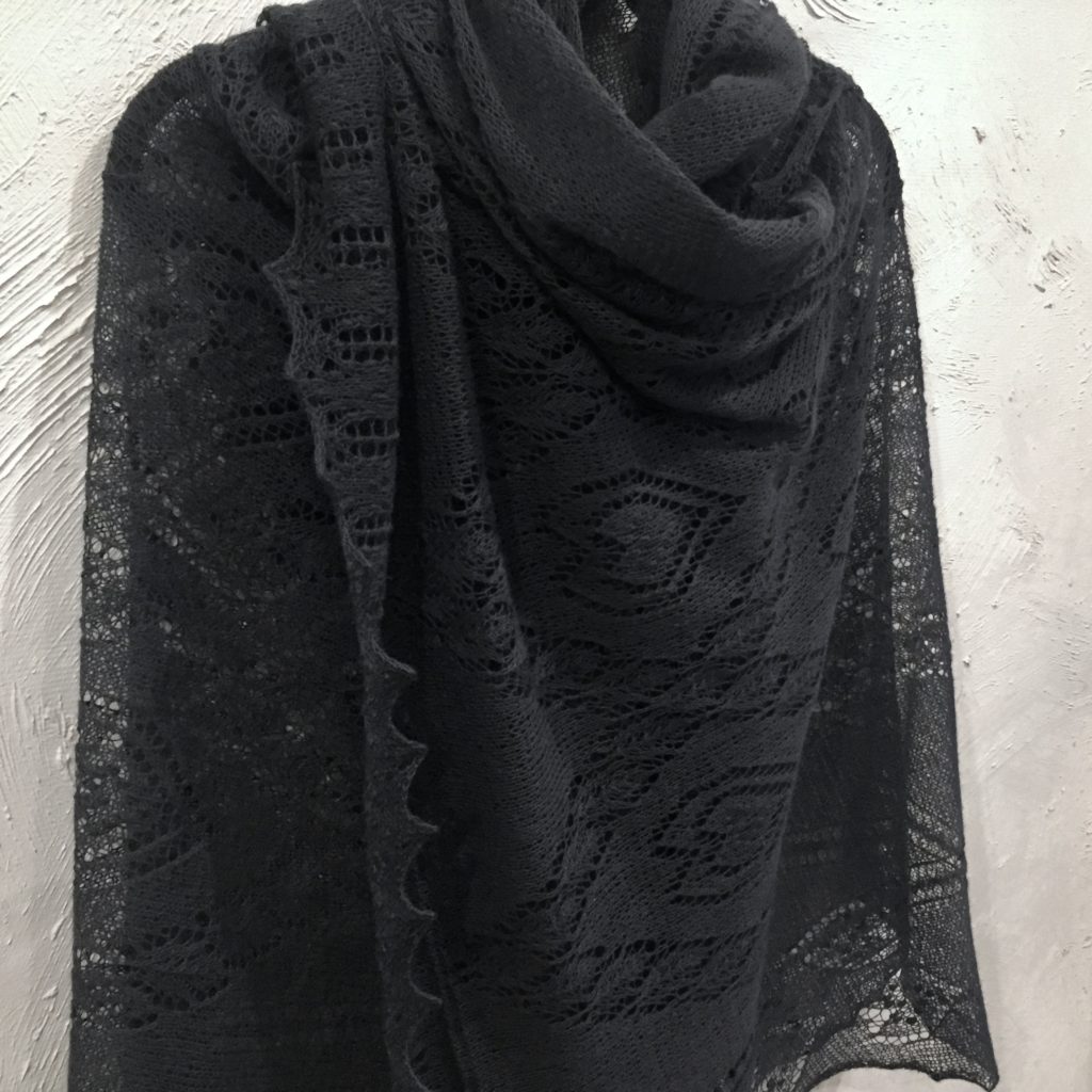 hand-knitted lace shawl for sale