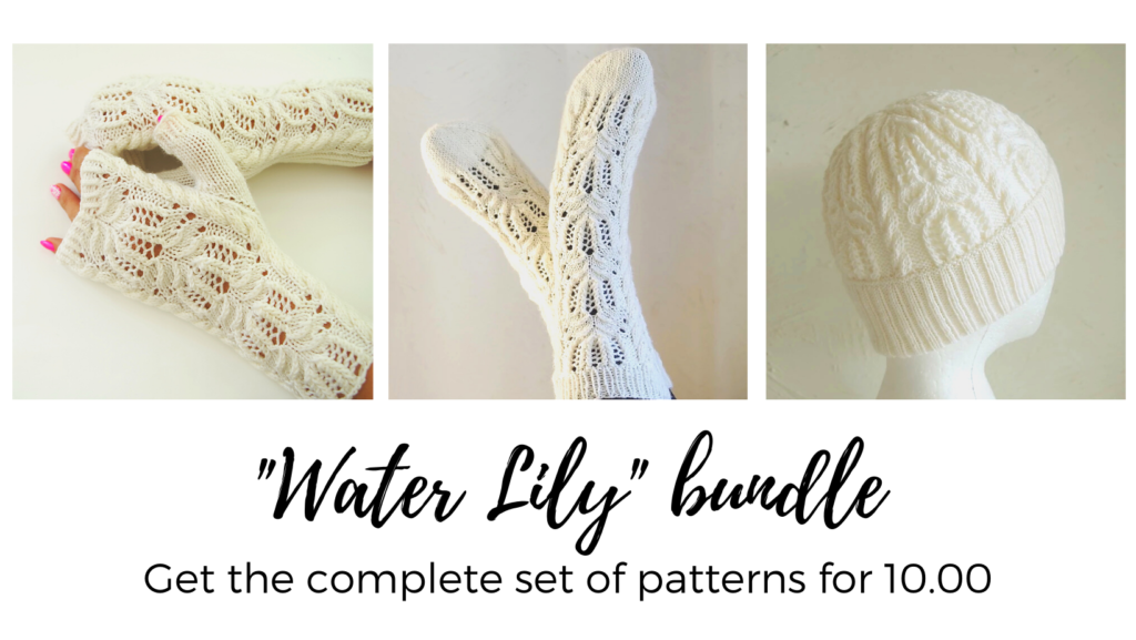 Water Lily knitting pattern bundle