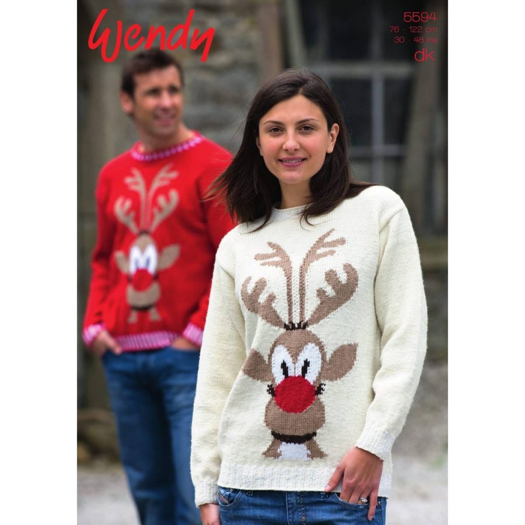 knit reindeer christmas jumper pattern