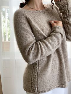simple knit sweater with lacy details