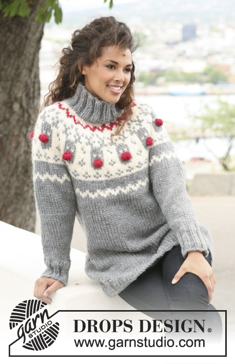 knitted sweater with the reindeers by drops