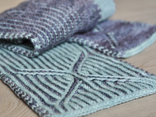 brioche scarf knitting pattern