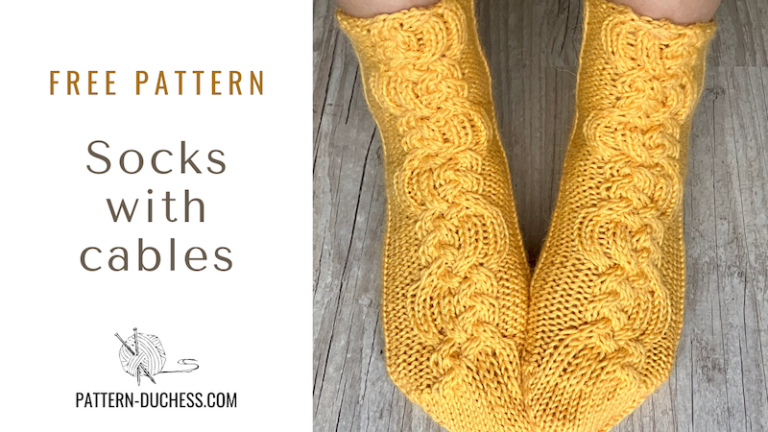 Read more about the article Free cabled sock knitting pattern