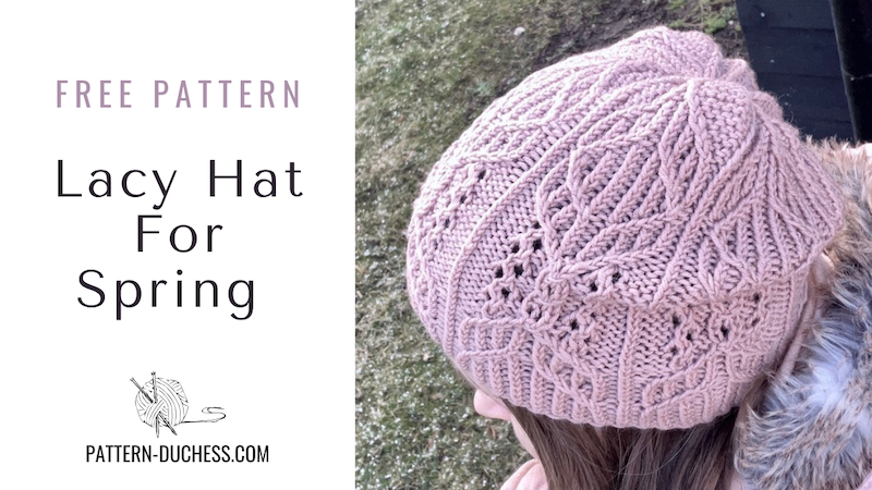 lacy hat free knitting pattern